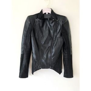 Comme pleather Japanese moto jacket
